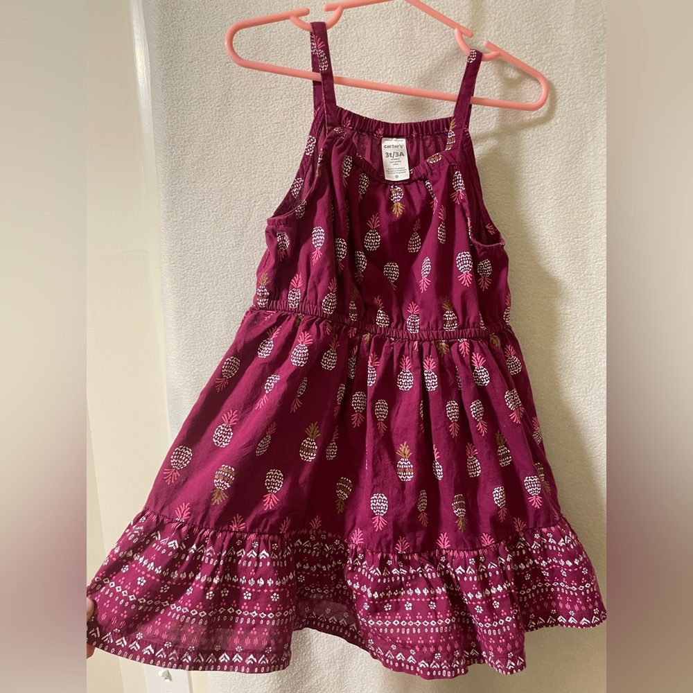 Carter's Purple Pineapple Print Dress